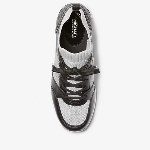 Michael Kors Georgie Stretch Knit and Leather Trainer - Picture 3 of 5